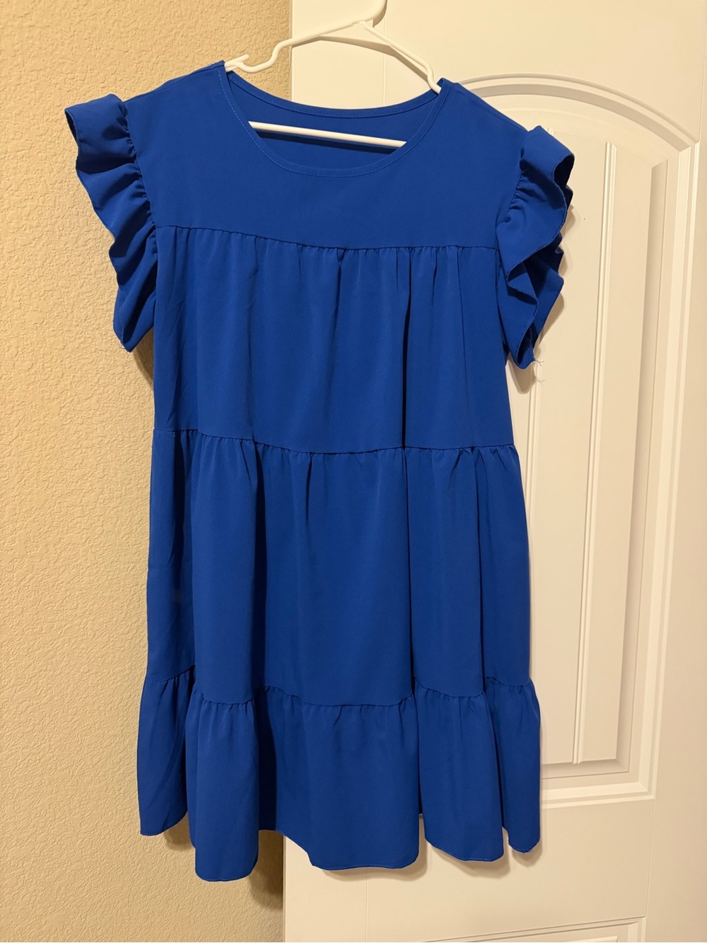 Blue Ruffle Dress - Picture 2 of 4
